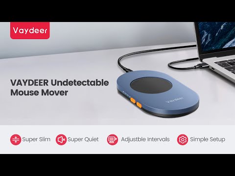 Vaydeer Ultra Slim Mouse Mover with Adjustable Interval Timer