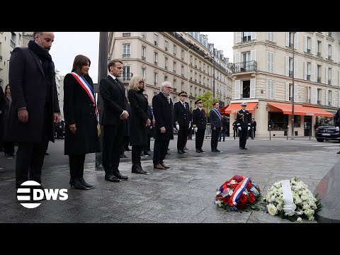 EMOTIONAL TRIBUTE: Macron Leads Tribute to the November 13 Paris Attacks | AQ1Z