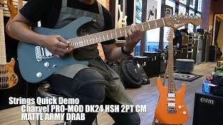 Video thumbnail for String Quick Demo : Charvel PRO-MOD DK24 HSH 2PT CM MATTE ARMY DRAB by Strings Shop