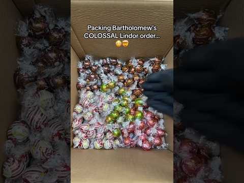 🍁🍫Let’s pack Bartholomew’s COLOSSAL LINDOR order!🍫🍁 #shorts