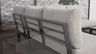 Garden Impressions Masone aluminium hoek loungeset 4-delig taupe | Boender Outdoor