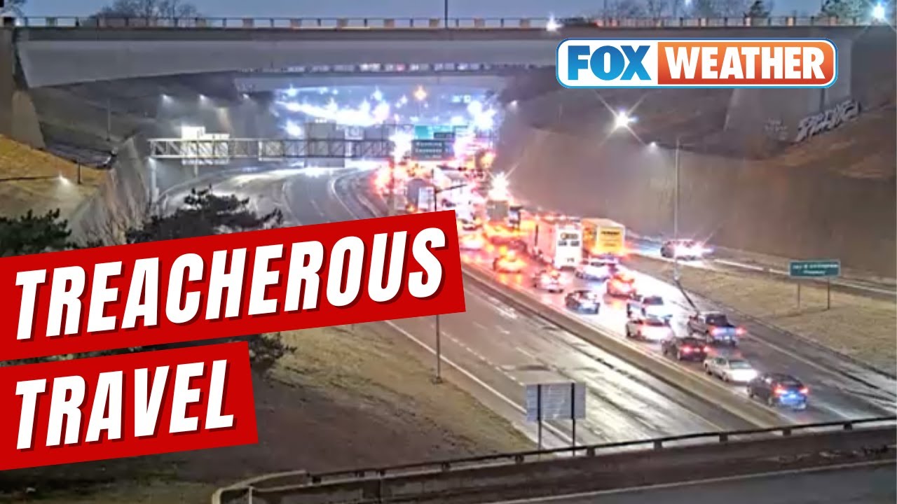 Slick Roads Lead To Crashes As Ice Storm Puts Millions From Midwest To Northeast On Alert