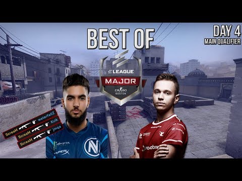 CS:GO - BEST OF ELEAGUE Major 2018 Main Qualifier Day 4 (ScreaM INSANE Headshots, STYKO 1v3)