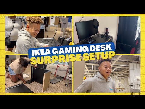IKEA Gaming Desk Surprise for My Nephew || Unboxing & Setup