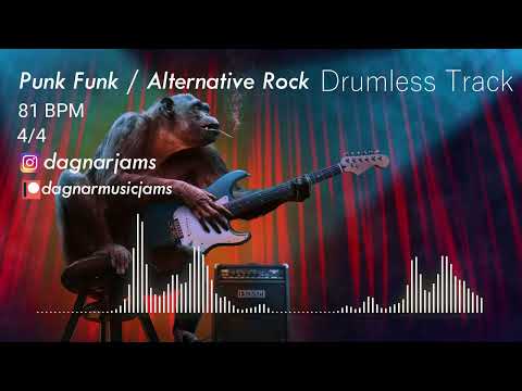 Punk Funk  / Alternative Rock - Drumless Track | 81 BPM | No Drums | Backing Track Jam For Drummers
