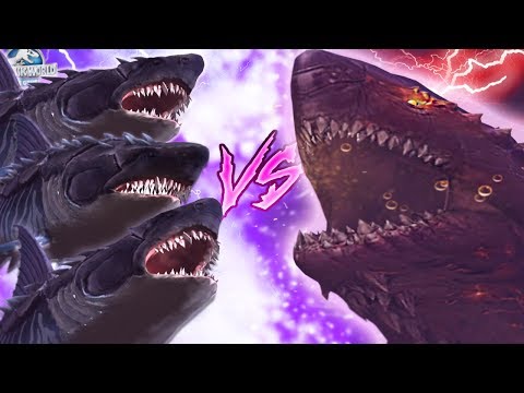 3 MEGALODONS VS COLOSSUS 04!! - Jurassic World The Game - *AQUATIC BOSS BATTLE GAMEPLAY* HD