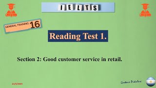 Reading Test 1 - Seccion 2 Good customer service in retail.