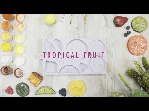 Tropical Fruit silicone icing mould set Tropical Fruit silicone icing mould set
