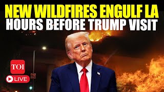 California Wildfires LIVE I Stunning Ariel Footage Of New Los Angeles Blaze Ahead Of Trump Tour