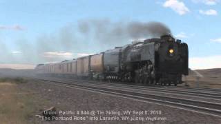preview picture of video 'UP 844 Portland Rose @ Tie Siding'