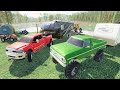 Camping with Millionaires on a private lake | Farming Simulator 19 Camping and Mudding