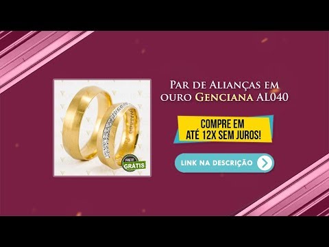 Par de Alianças em Ouro Genciana AL040 Primor Joias