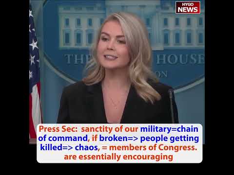 Press Sec COOKS reporter: members of Congress incite; military rests on chain of command, if broken