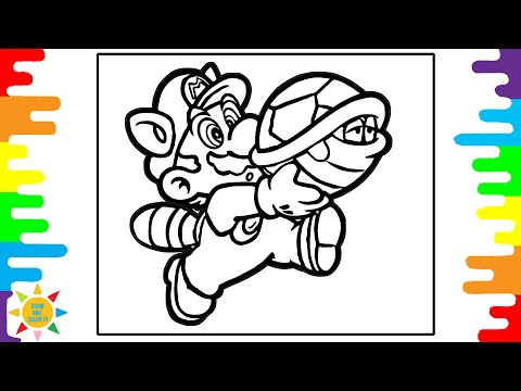 Raccoon Mario Coloring Page | Super Mario Bros Coloring | Alan Walker - Fade