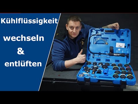 Changing and bleeding the coolant in one step