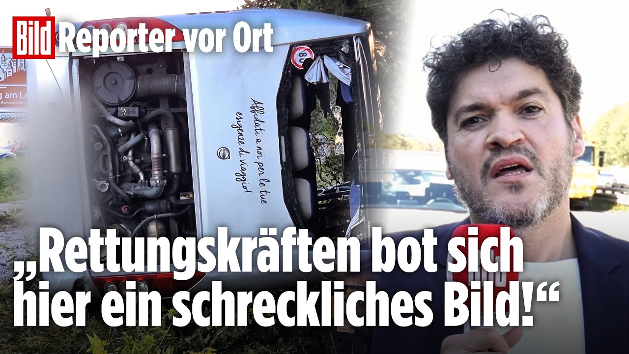 Tödlicher Reisebus-Unfall in Buchloe: Verletzte irrten durch den Wald! Rettungseinsatz auf der A96