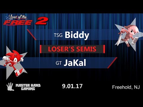 Land of the Free 2 - TSG | Biddy (Toon Link) vs. GT | JaKal (Sonic, Cloud) - Loser's Semifinals