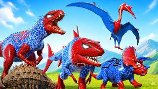 Download lagu Spider-Man Dinosaurs🦖T-Rex, Ultimasaurus, Indominus,Giganotosaurus Battle Jurassic World Evolution 2 mp3