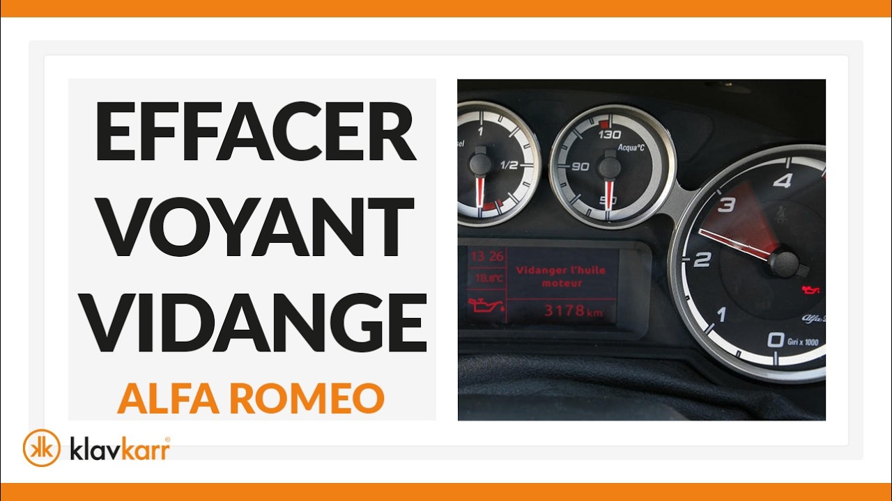 [TUTO] Effacer voyant vidange ALFA ROMEO