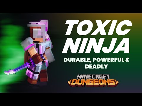 "TOXIC NINJA" - Top Dark Katana Build for Minecraft Dungeons / Poison AOE + High DPS
