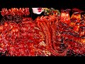 ASMR BLACK BEAN NOODLES KIMCHI OYSTER SPICY SEAFOOD ENOKI MUSHROOM 팽이버섯 먹방 OCTOPUS 라�