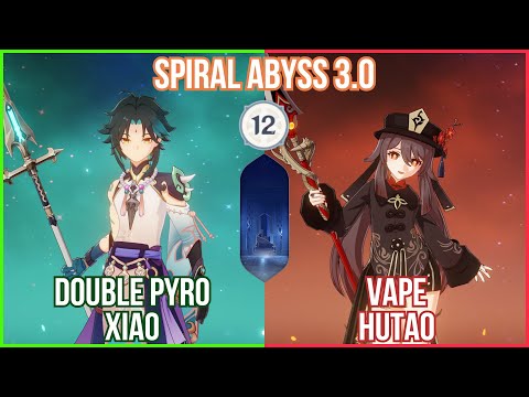 【GI】NEW Spiral Abyss 3.0 Floor 12 - C0 Xiao Favonius Lance & C0 HuTao Vaporize Full Star Gameplay!
