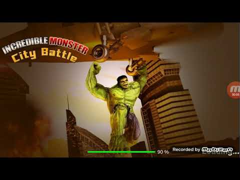 Superhero Monster City battle