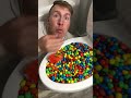 Eating M&Ms Reeses Candy in Toilet #shorts #mukbang
