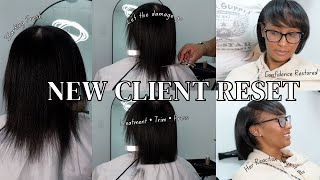 Did I Cut Too Much?? She Let the Damage Go | Full Hair Reset + First-Time Silk Press