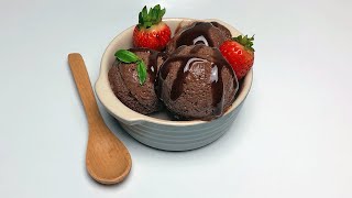3 Ingredient Chocolate Ice Cream without a machine| Homemade Lockdown Ice Cream| Recipe Castle
