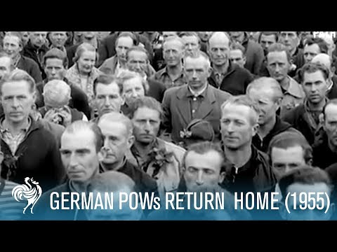 WWII German Prisoners Return Home (1955) | British Pathé