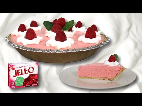RASPBERRY JELLO PIE | No-Bake Dessert