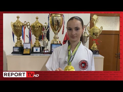Kampione bote në karate pasi mposhti serben në finale, Amanda Dedej për Report Tv: Shumë e lumtur