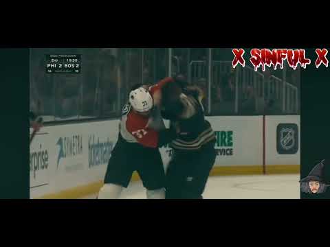 Louie Belpedio and Jakub Lauko drop the gloves