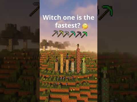 Witch Minecraft Pickaxe is Faster? #short