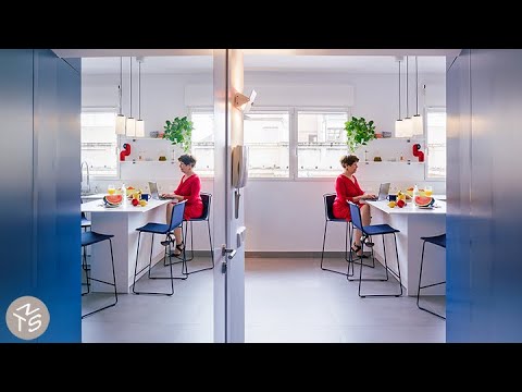 NEVER TOO SMALL: Cinema Inspired Small Apartment, Madrid - 33sqm/355sqft