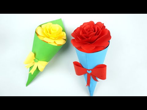 Rosen basteln mit papier - Blumen basteln - Geschenk zum Muttertag, Valentinstag🌹 | DIY Bastelideen