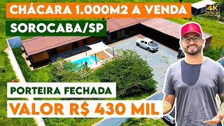 CHÁCARA com 1.OOOm² de PORTEIRA FECHADA, IMOVEL NOVO!!! PREÇO DE OCASIÃO.
