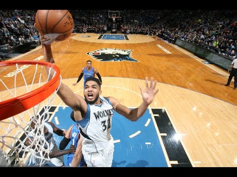 Karl-Anthony Towns Puts Up 29 & 17 vs OKC | 01.13.17