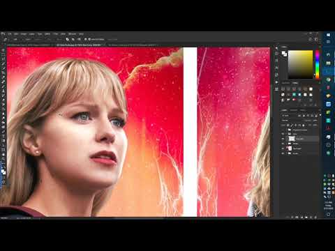 Photoshop: Eye Color, Superhero Poster