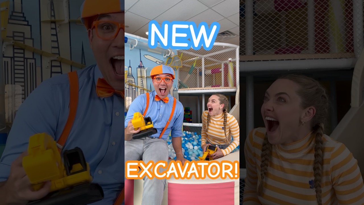 Excavator! HERE WE GO AGAIN😏! Amanda Seyfried NEW Music Video Tomorrow! #blippi #shorts