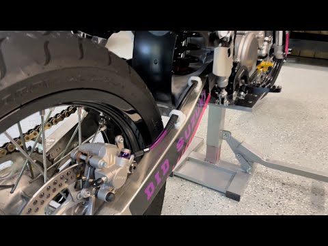 DRZ400SM Stainless Steel Brake Line Install! Core Moto!