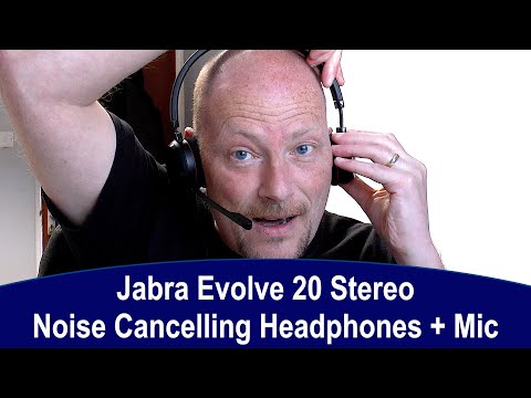 Jabra Evolve 20 Stereo Noise Cancelling Headphones + Mic. Unbox/review and Test to the Extreme!
