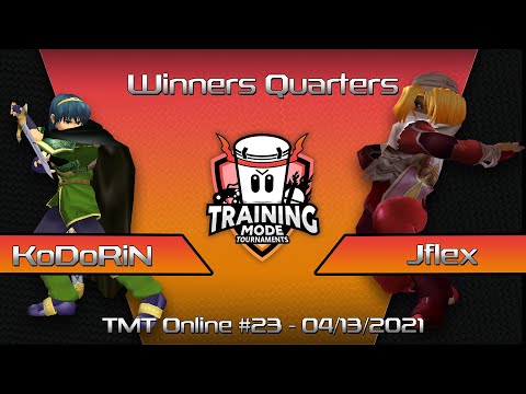 Training Mode Tournaments #23 KoDoRiN (Marth) vs. Jflex (Sheik) - Winners Quarters SSBM