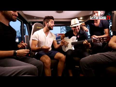 Kendji Girac et ses musiciens en live dans notre camping-car