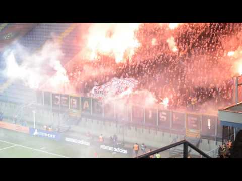 Wisła - Cracovia (10-12-2016) kibice Cracovii PIRO