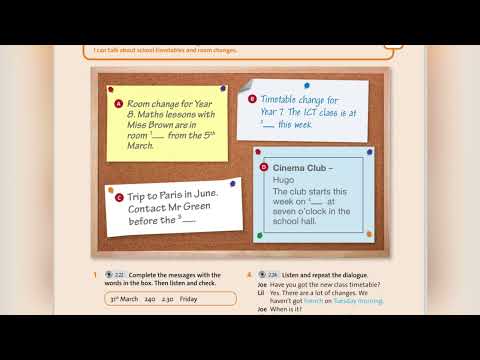 English plus 5. Unit 6. Asking about timetables. Ex1,p77