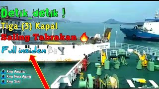 Download lagu tiga(3) kapal Fery saling tebrakan di Pelabuhan merak ‼ bakauheni lampung karena gelombang laut mp3