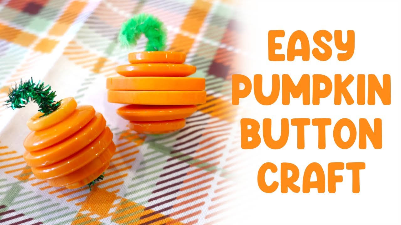 🎃 EASY Pumpkin Button Craft (Make In Minutes!)