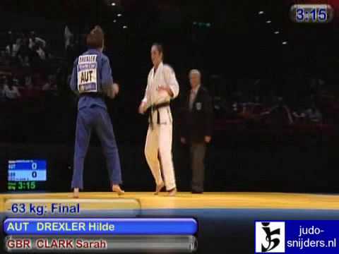 Judo 2009 Birmingham: Drexler (AUT) - Clarck (GBR) [-63kg].
